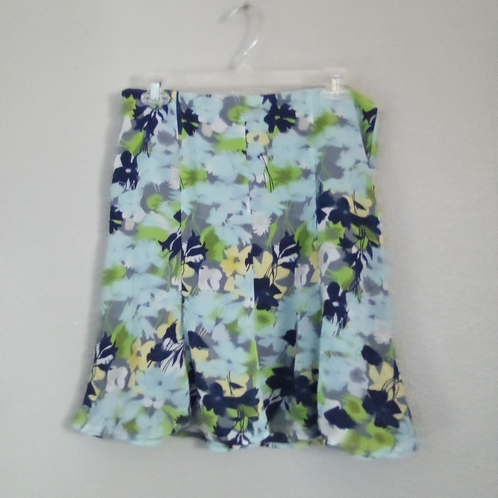 Old Navy Blue and Green Fit and Flare Skirt ( Bag F )